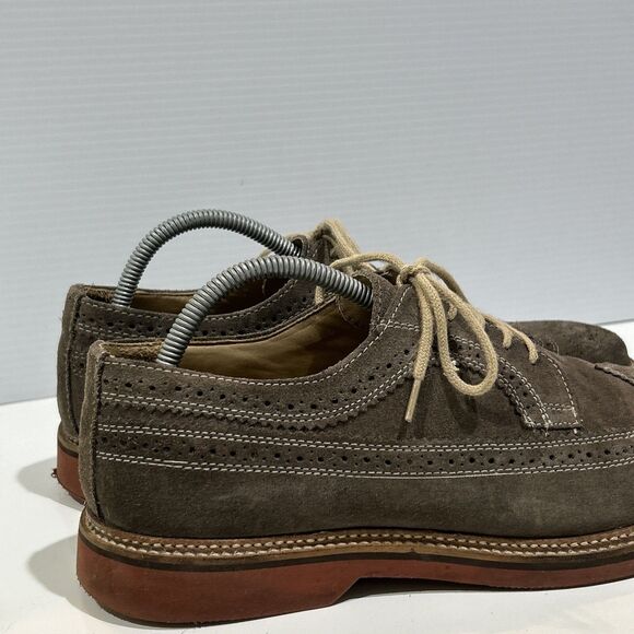 1901 Derby Shoes Oxford Men\'s 10.5 Gray Suede Wingtip Lace Up Brogues main image 7